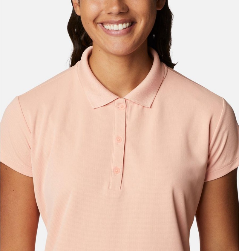Columbia PFG Innisfree Short Sleeve Polo Women's T-Shirt Coral | VURMLB-981