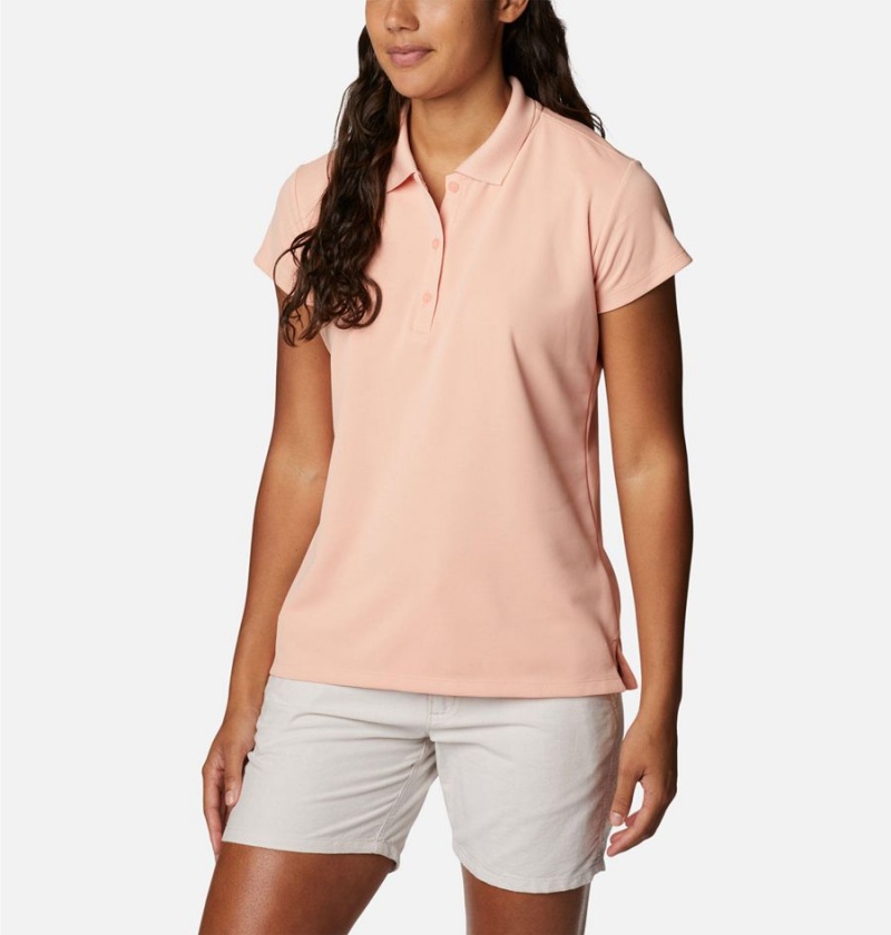 Columbia PFG Innisfree Short Sleeve Polo Women's T-Shirt Coral | VURMLB-981