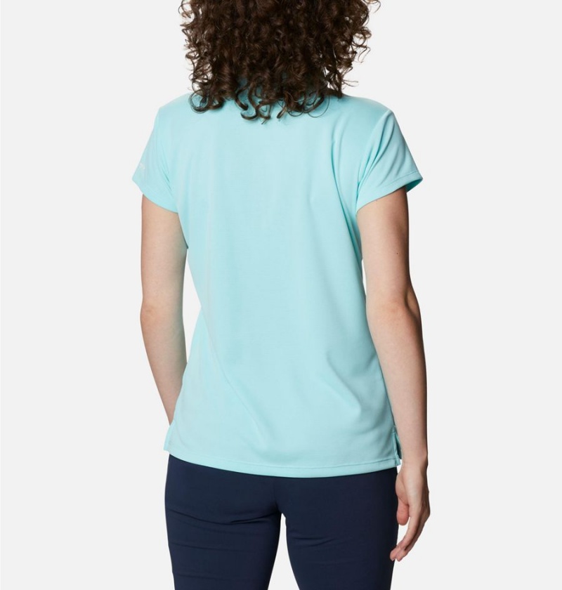 Columbia PFG Innisfree Short Sleeve Polo Women's T-Shirt Blue | TLNJUH-634