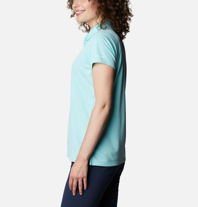 Columbia PFG Innisfree Short Sleeve Polo Women's T-Shirt Blue | TLNJUH-634