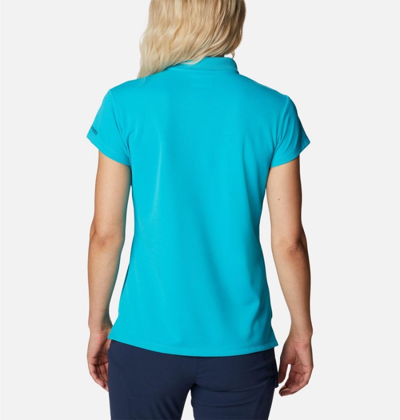 Columbia PFG Innisfree Short Sleeve Polo Women's T-Shirt Turquoise | YLIVXD-178