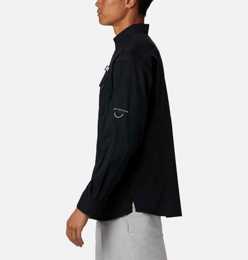 Columbia PFG Low Drag Offshore Long Sleeve Men's Shirt Black | CWSZQG-873