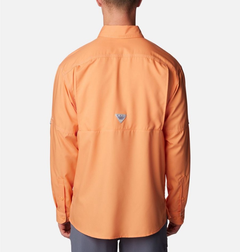 Columbia PFG Low Drag Offshore Long Sleeve Men's Shirt Orange | BXLHVD-835