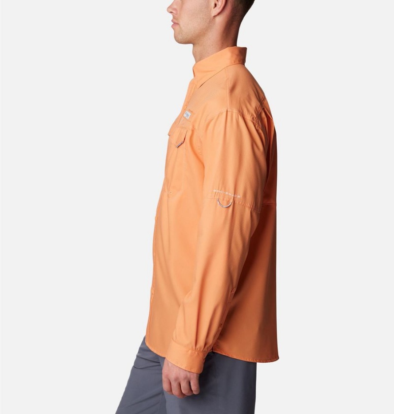 Columbia PFG Low Drag Offshore Long Sleeve Men's Shirt Orange | BXLHVD-835