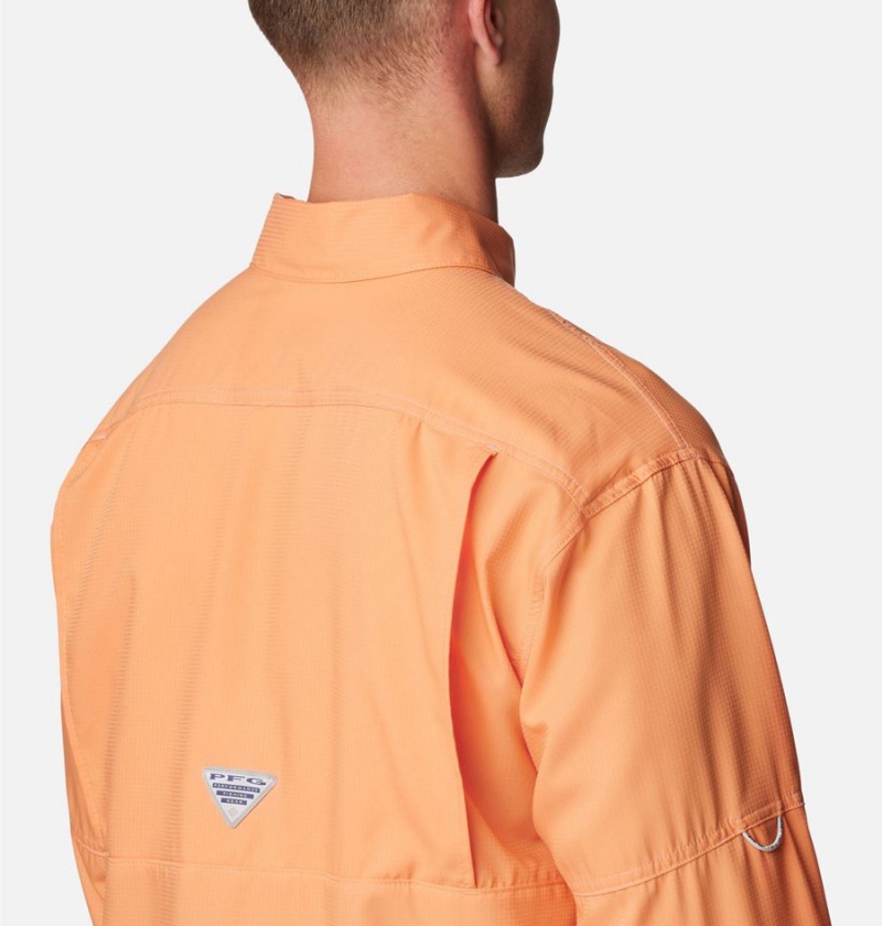 Columbia PFG Low Drag Offshore Long Sleeve Men's Shirt Orange | BXLHVD-835
