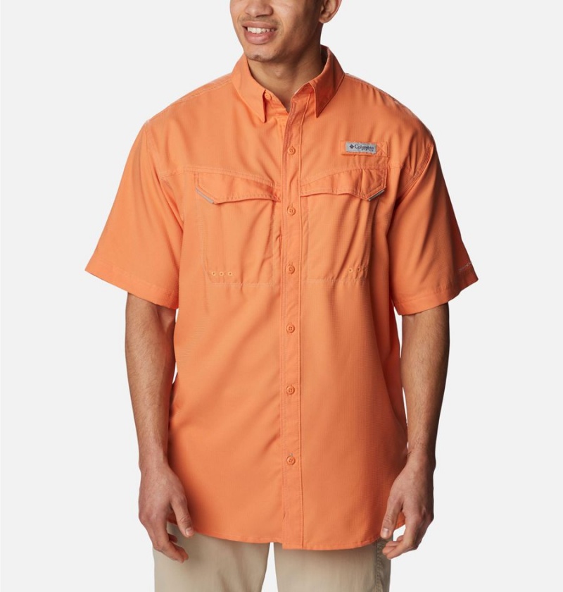 Columbia PFG Low Drag Offshore Short Sleeve Men\'s Shirt Orange | XLHQGR-983