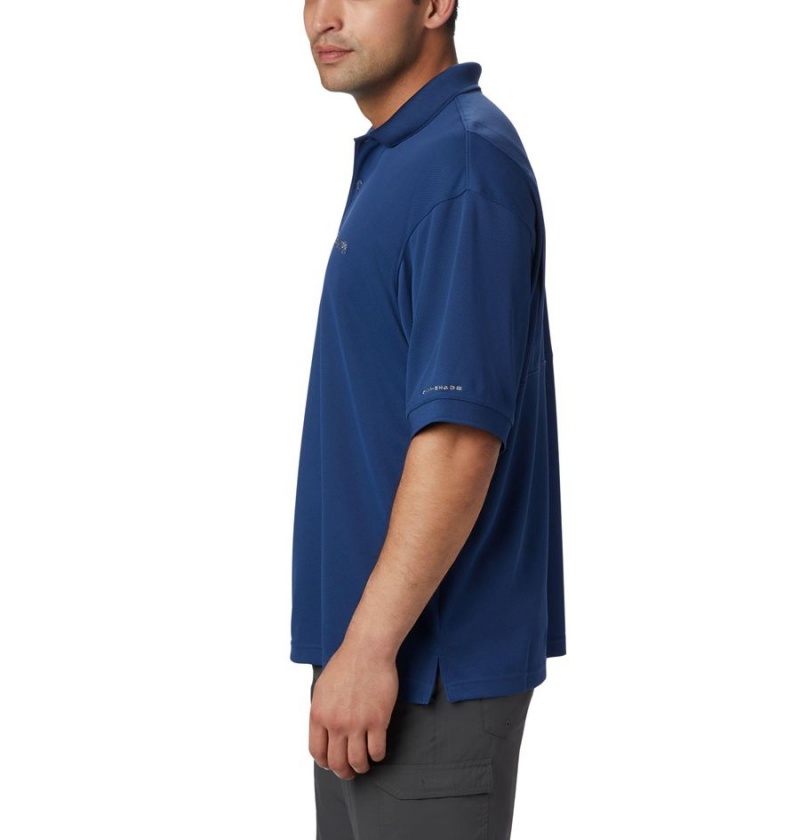 Columbia PFG Perfect Cast Men's Polo Shirt Blue | YTIGSC-327