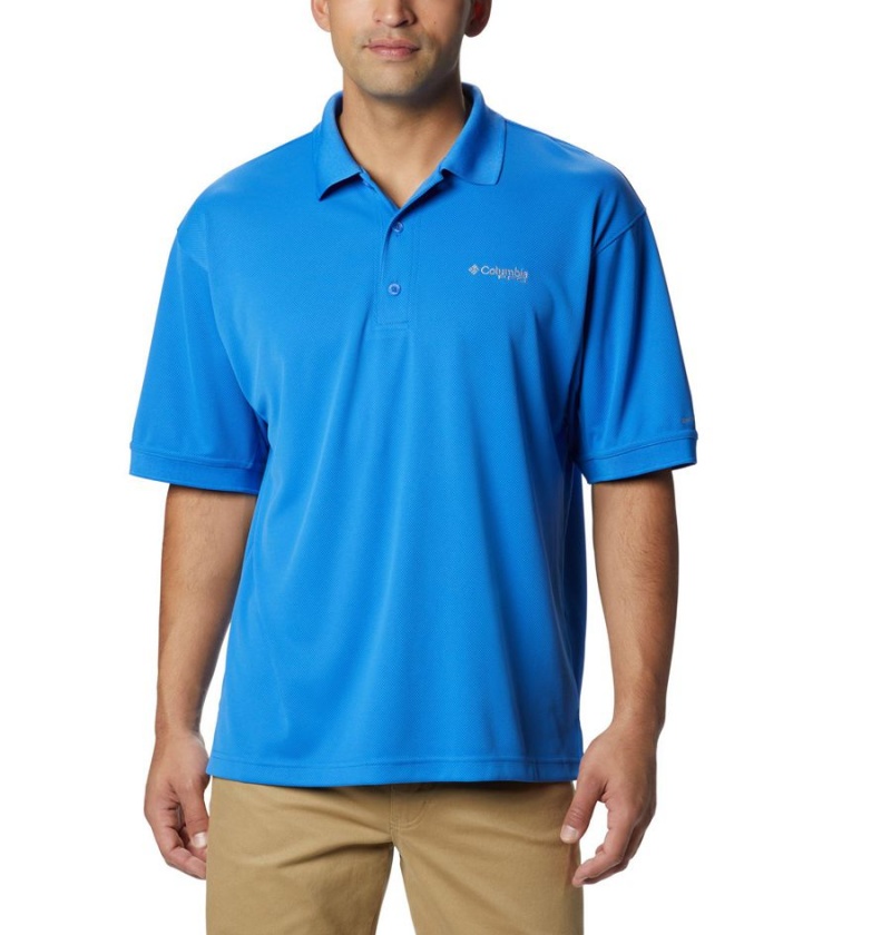 Columbia PFG Perfect Cast Men\'s Polo Shirt Blue | SCLEWQ-048