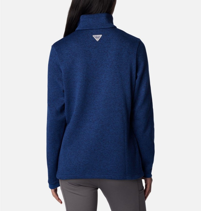 Columbia PFG Reel Cozy Quarter Zip Women's Pullover Blue | SYCTBA-352