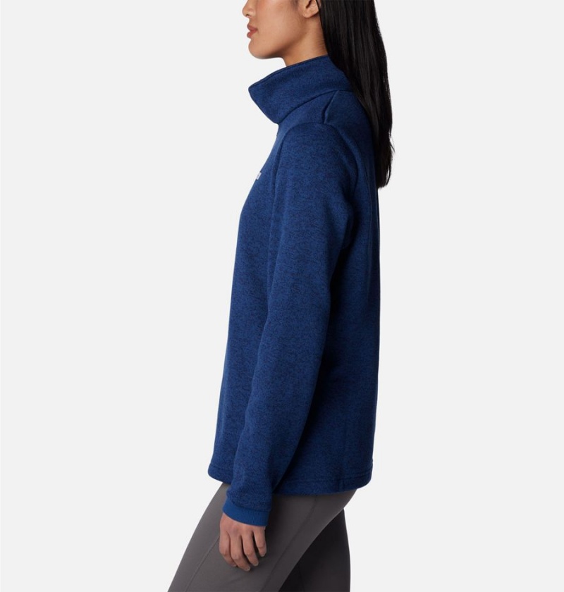 Columbia PFG Reel Cozy Quarter Zip Women's Pullover Blue | SYCTBA-352