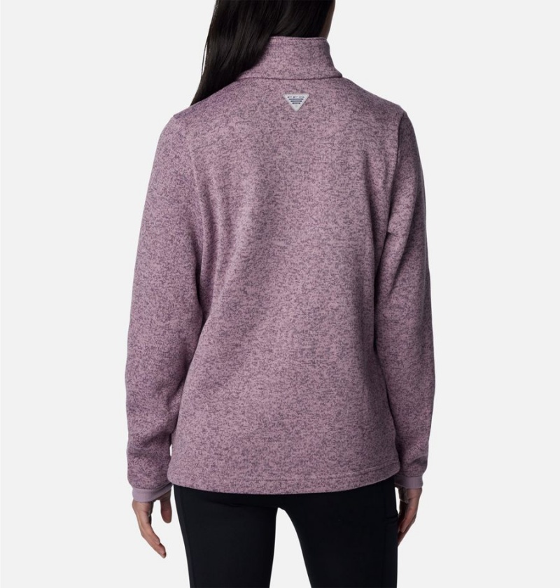 Columbia PFG Reel Cozy Quarter Zip Women's Pullover Purple | MHRXIA-120