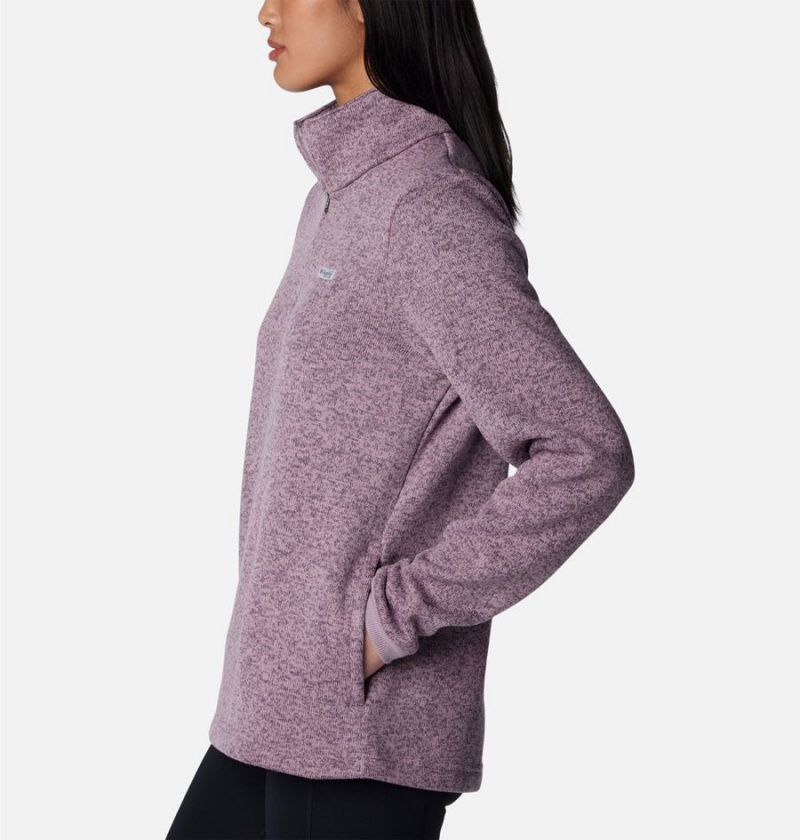 Columbia PFG Reel Cozy Quarter Zip Women's Pullover Purple | MHRXIA-120