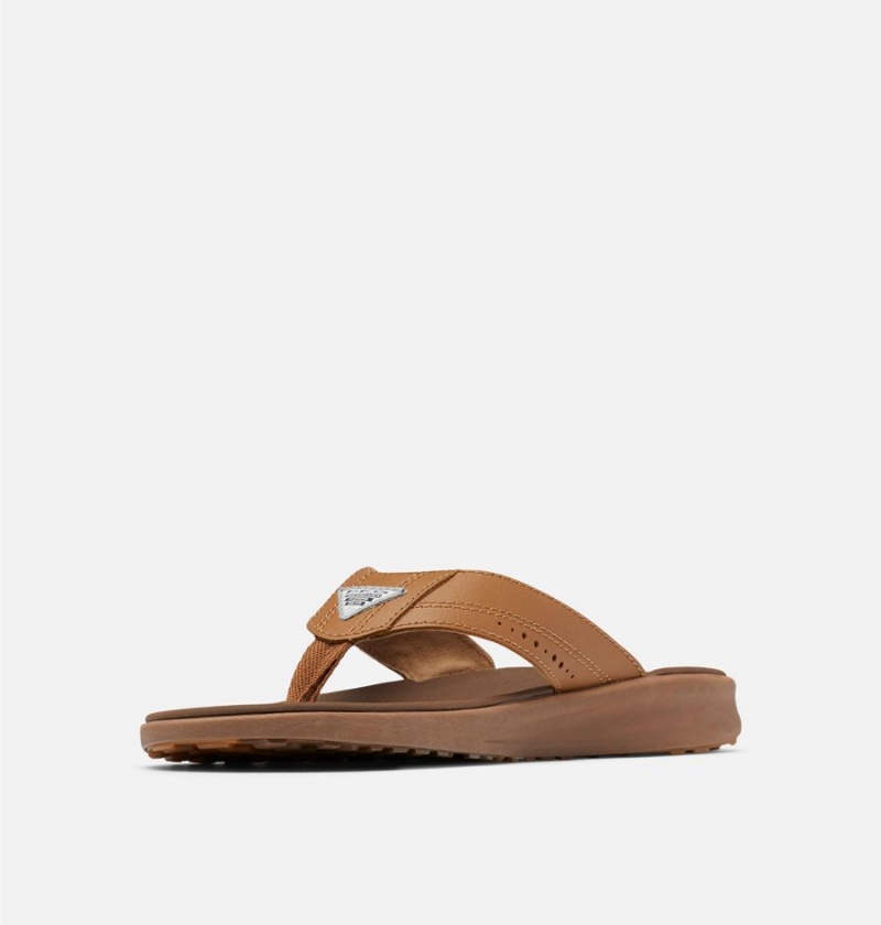 Columbia PFG Rostra Beachcomber LE Flip Flop Men's Sandals Khaki | JWQXNY-435