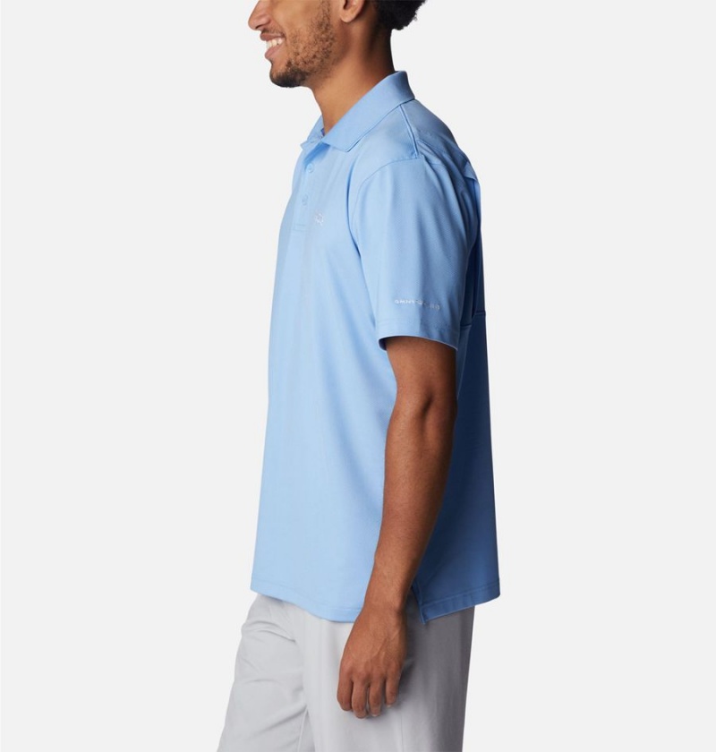 Columbia PFG Skiff Cast Men's Polo Shirt Blue | JQARNP-938