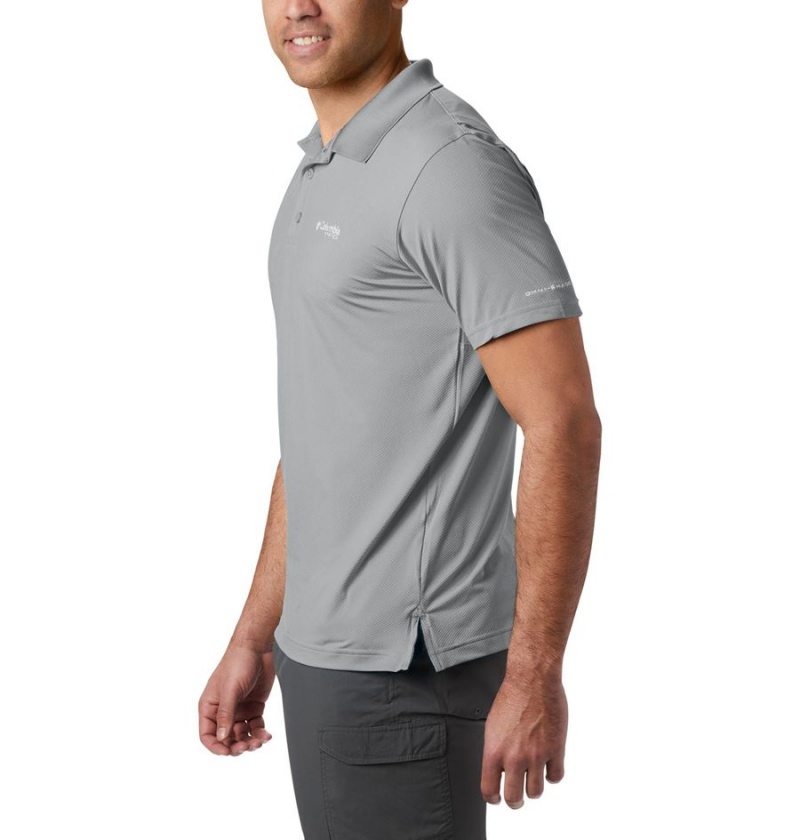 Columbia PFG Skiff Cast Men's Polo Shirt Grey | FCTDOZ-869