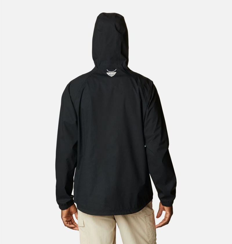 Columbia PFG Skiff Guide Men's Rain Jacket Black | MOIXHG-907