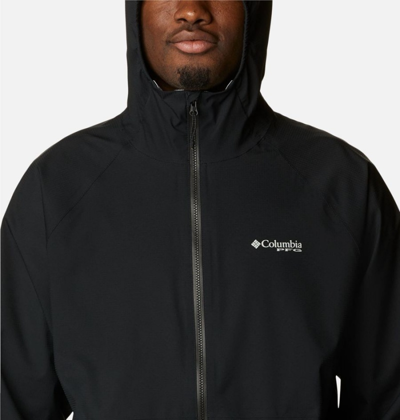 Columbia PFG Skiff Guide Men's Rain Jacket Black | MOIXHG-907