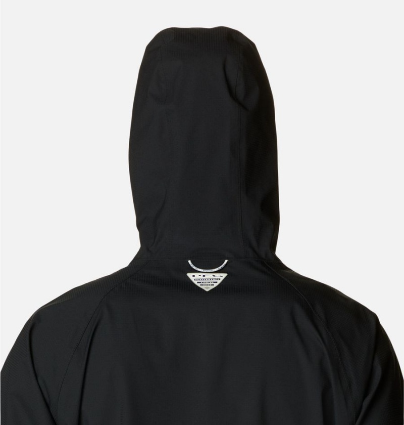 Columbia PFG Skiff Guide Men's Rain Jacket Black | MOIXHG-907