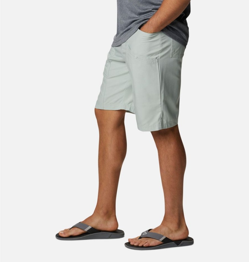 Columbia PFG Skiff Guide Men's Shorts Green | LWXVHM-923