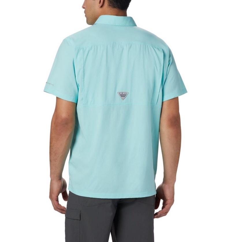 Columbia PFG Slack Tide Camp Men's Shirt Turquoise | VMCKUZ-968