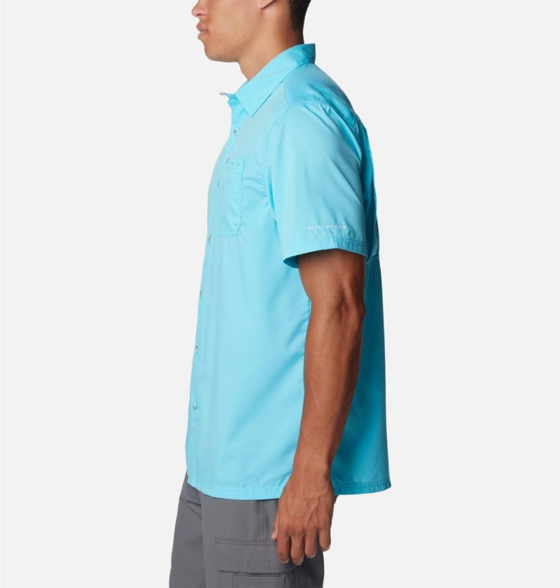 Columbia PFG Slack Tide Camp Men's Shirt Blue | YRHCTA-802