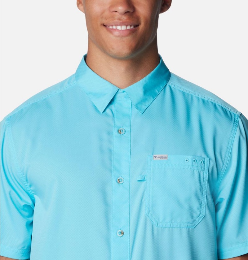 Columbia PFG Slack Tide Camp Men's Shirt Blue | YRHCTA-802