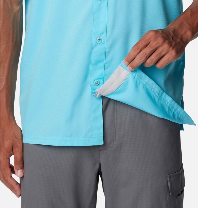 Columbia PFG Slack Tide Camp Men's Shirt Blue | YRHCTA-802