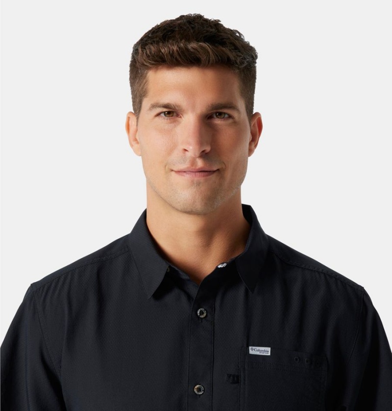 Columbia PFG Slack Tide Camp Men's Shirt Black | EDCBHF-359