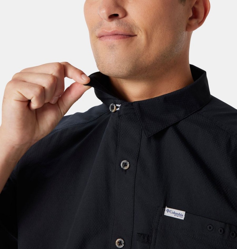 Columbia PFG Slack Tide Camp Men's Shirt Black | EDCBHF-359