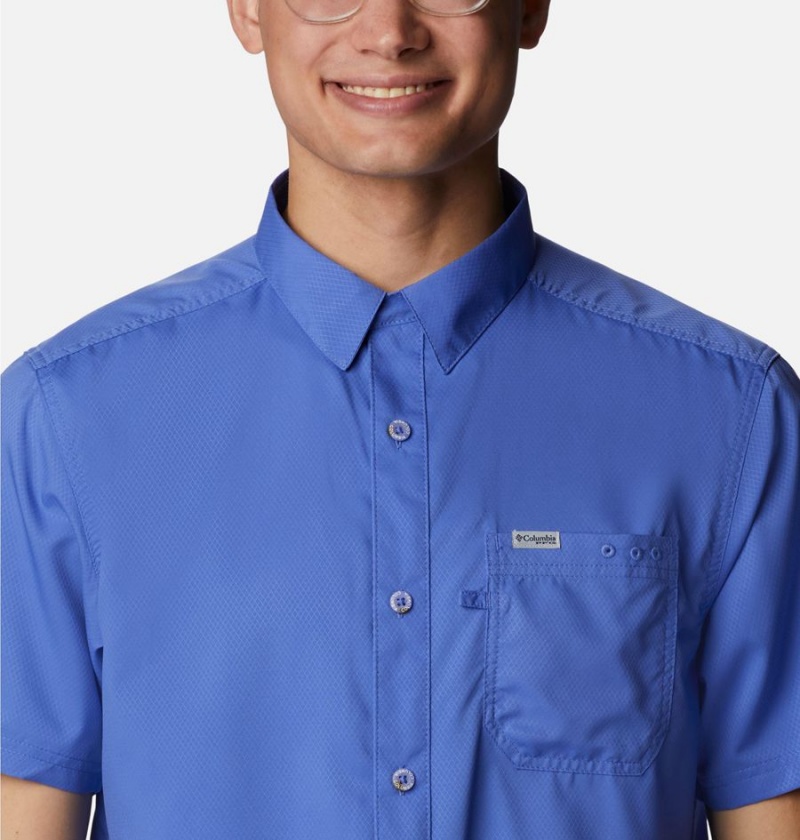 Columbia PFG Slack Tide Camp Men's Shirt Blue | SBJFIT-762