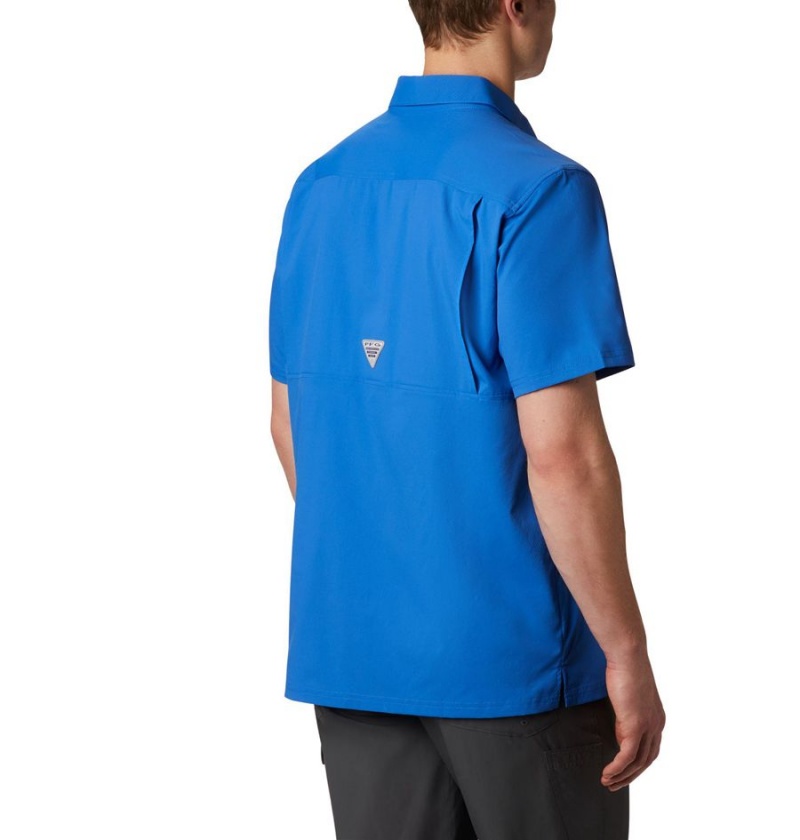 Columbia PFG Slack Tide Camp Men's Shirt Blue | KCSNFD-731