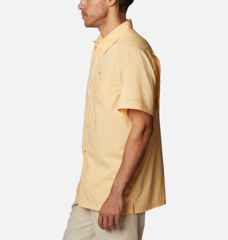 Columbia PFG Slack Tide Camp Men's Shirt Yellow | TGXJLA-934
