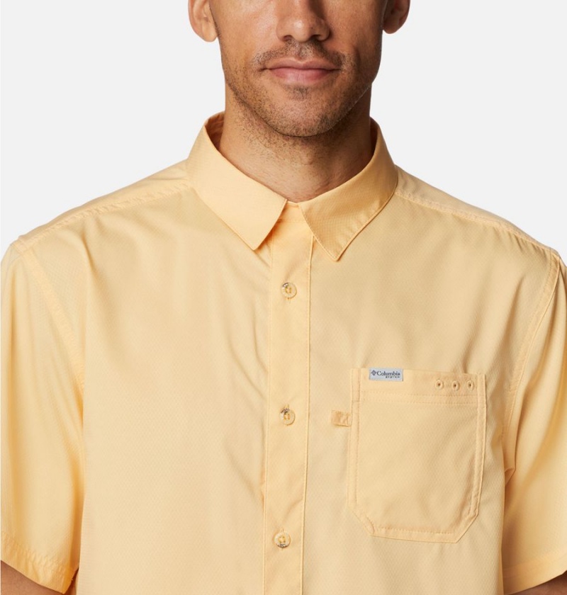 Columbia PFG Slack Tide Camp Men's Shirt Yellow | TGXJLA-934