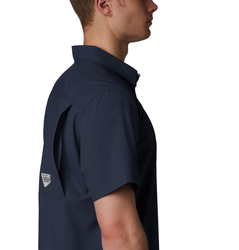 Columbia PFG Slack Tide Camp Men's Shirt Navy | IUZOPY-692