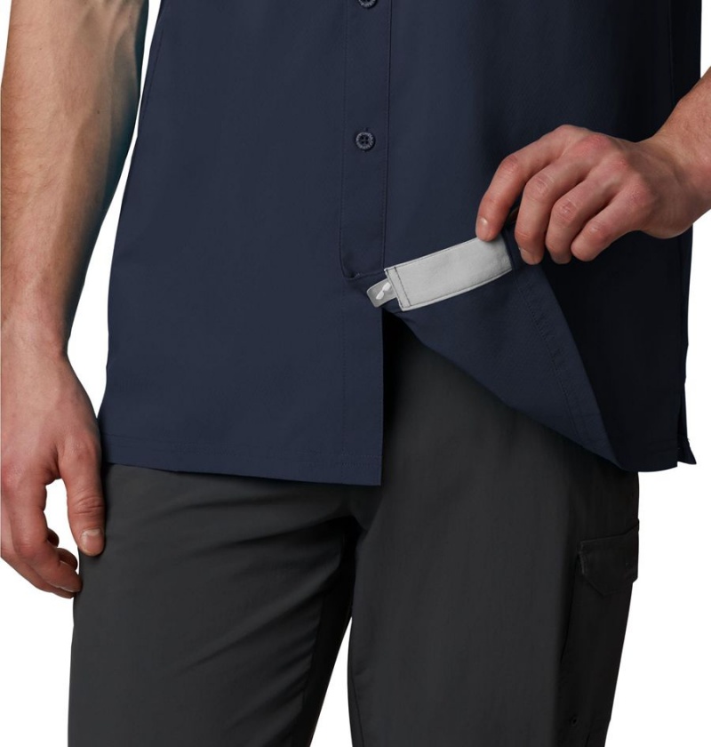 Columbia PFG Slack Tide Camp Men's Shirt Navy | IUZOPY-692