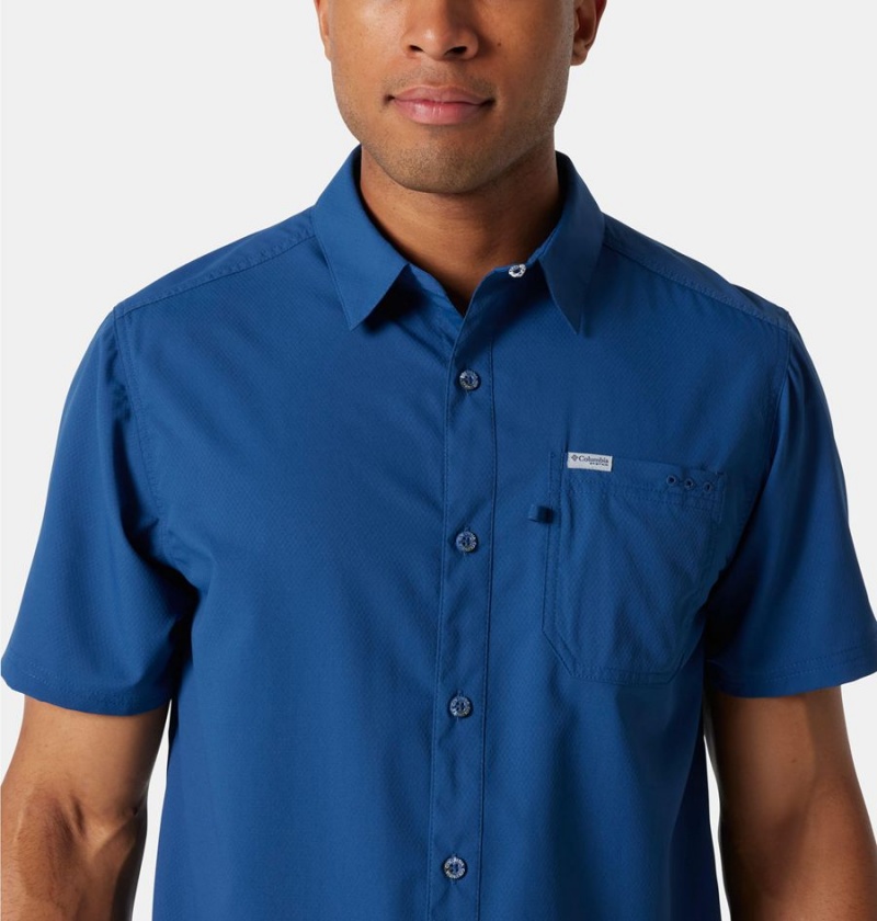 Columbia PFG Slack Tide Camp Men's Shirt Blue | MNKPJE-214