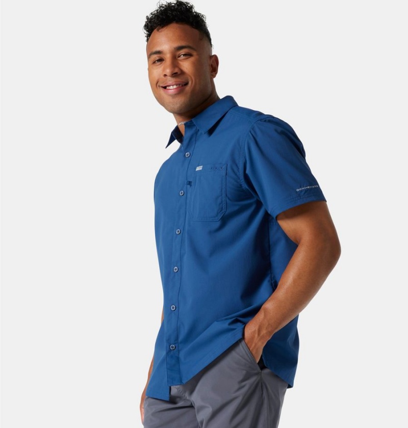 Columbia PFG Slack Tide Camp Men's Shirt Blue | MNKPJE-214