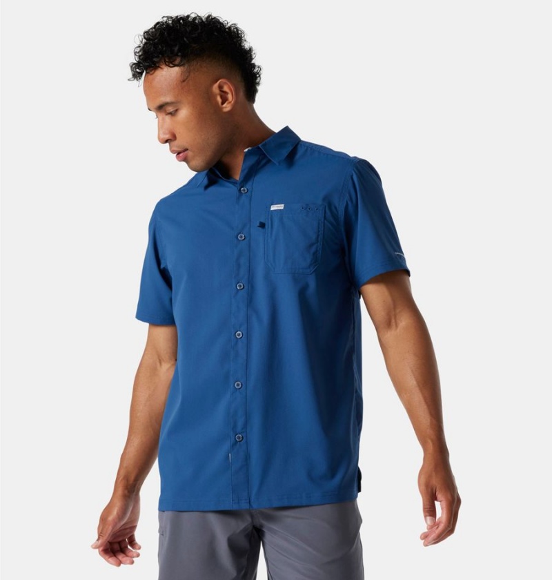 Columbia PFG Slack Tide Camp Men\'s Shirt Blue | MNKPJE-214
