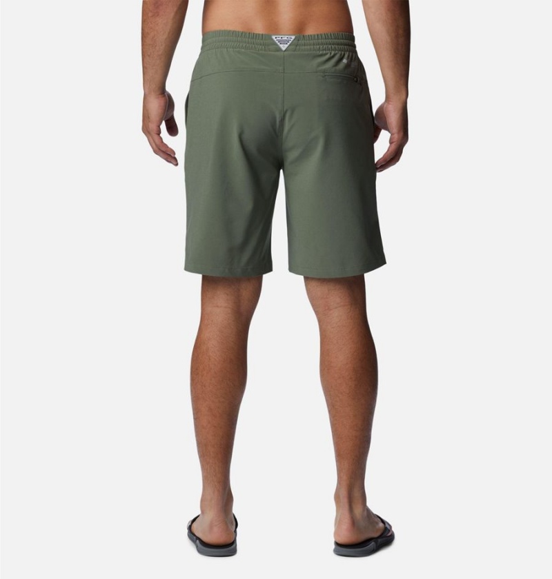 Columbia PFG Slack Tide Hybrid Water Men's Shorts Green | IXPLCN-581
