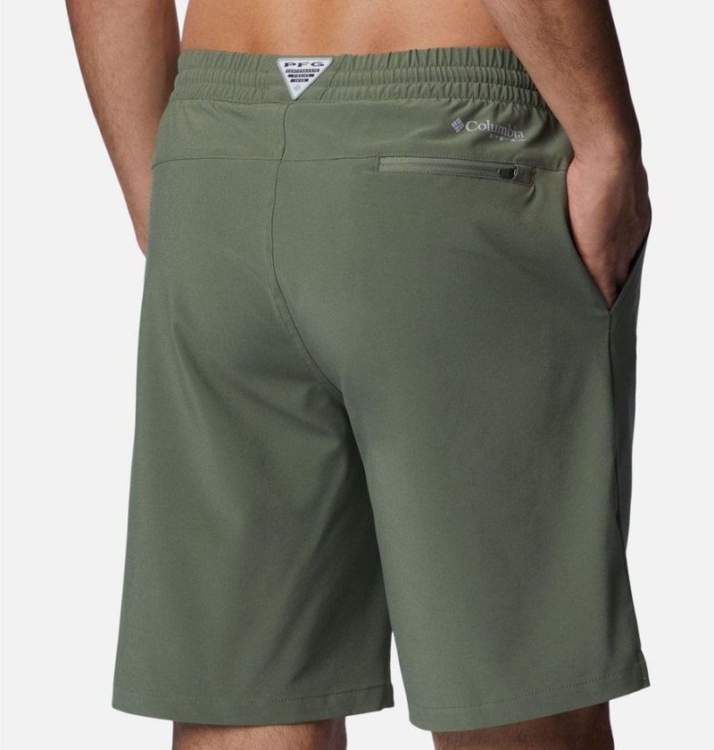 Columbia PFG Slack Tide Hybrid Water Men's Shorts Green | IXPLCN-581