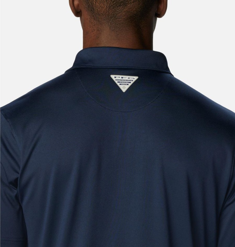 Columbia PFG Slack Tide Stretch Men's Polo Shirt Navy | JFBDXI-490