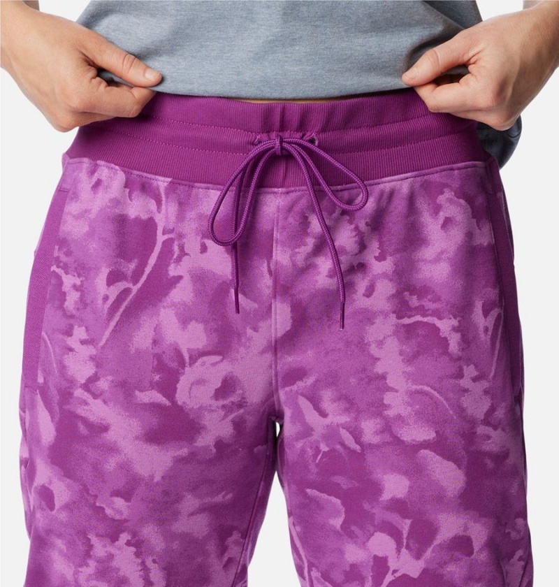 Columbia PFG Slack Water French Terry Joggers Women's Pants Purple | NAJSYX-789
