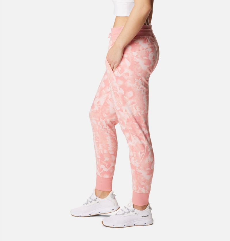 Columbia PFG Slack Water French Terry Joggers Women's Pants Pink | XJGPSV-409
