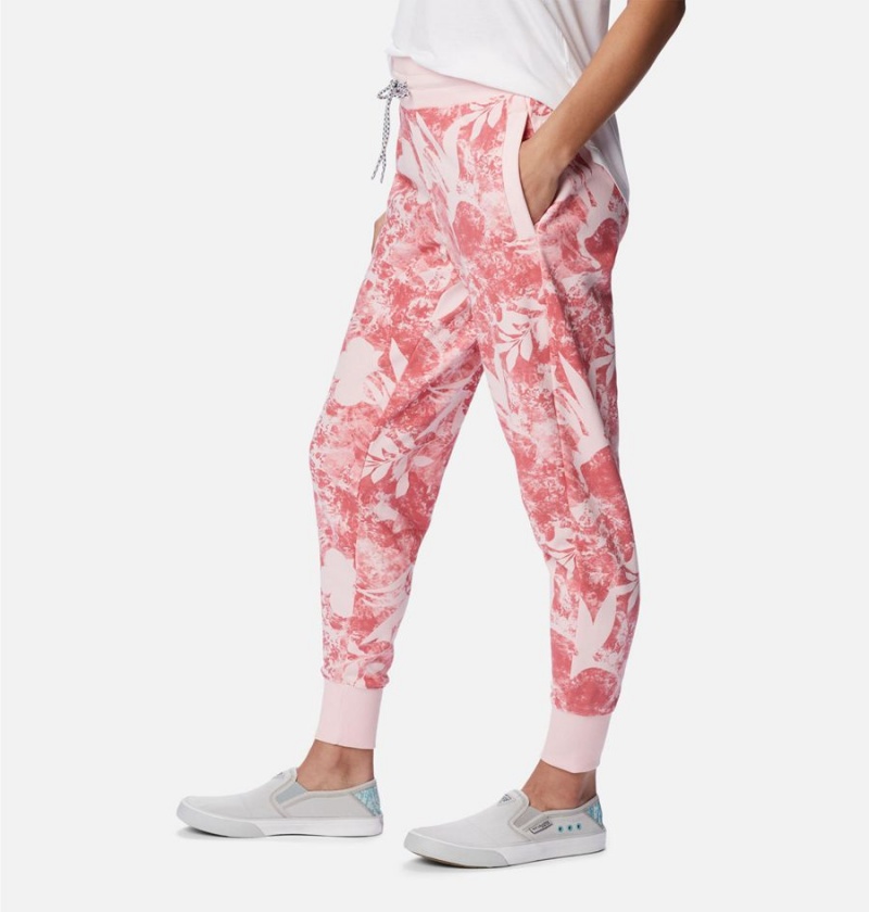 Columbia PFG Slack Water French Terry Joggers Women's Pants Pink | ERPULT-945