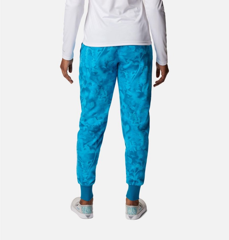 Columbia PFG Slack Water French Terry Joggers Women's Pants Turquoise | WLSMJZ-062