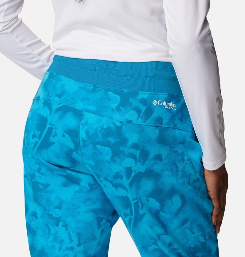Columbia PFG Slack Water French Terry Joggers Women's Pants Turquoise | WLSMJZ-062