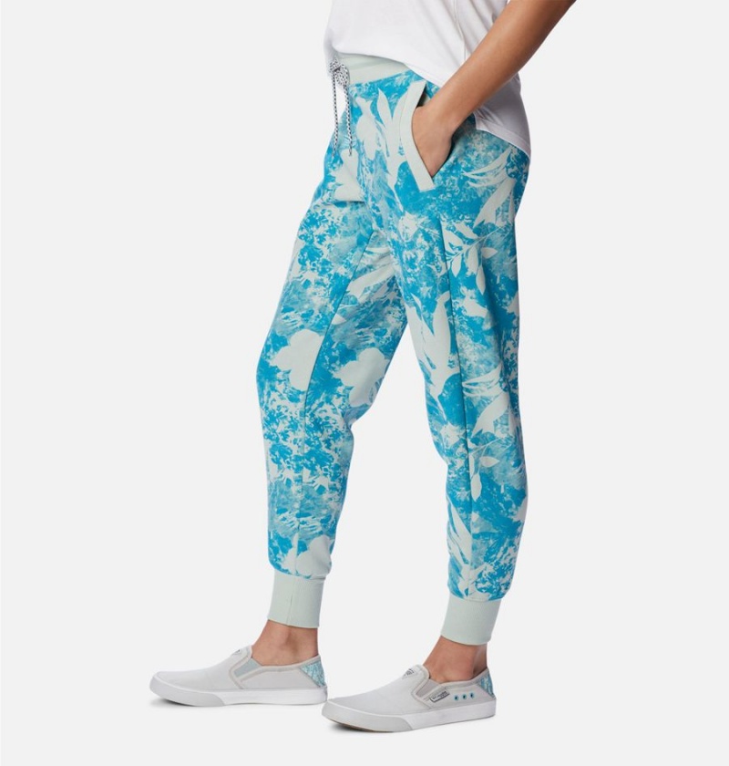 Columbia PFG Slack Water French Terry Joggers Women's Pants Blue | LQAJYB-694
