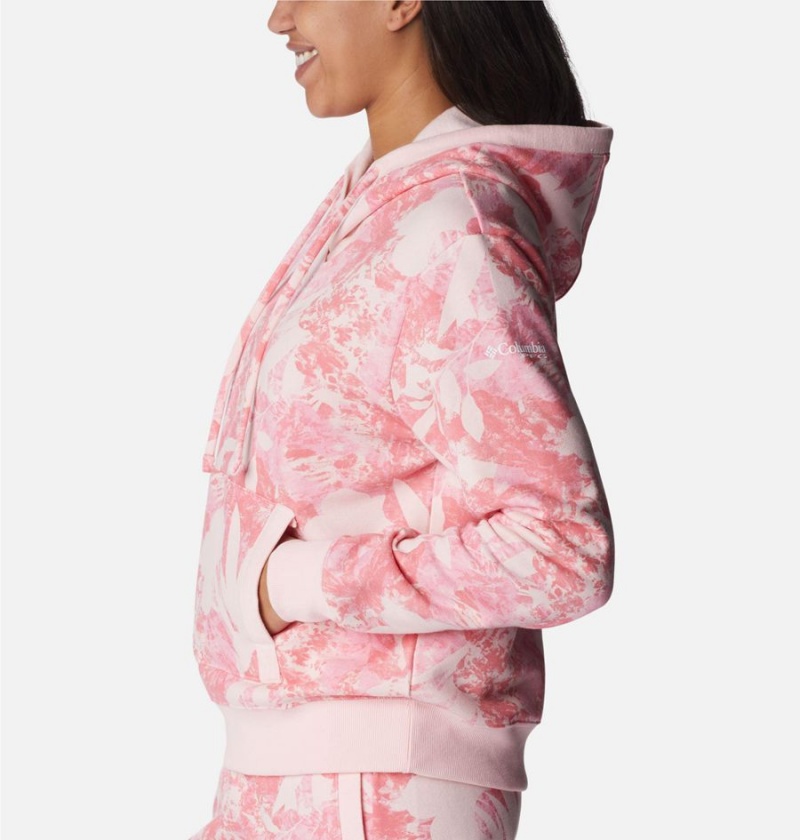 Columbia PFG Slack Water French Terry Women's Hoodie Pink | LKNUZP-590