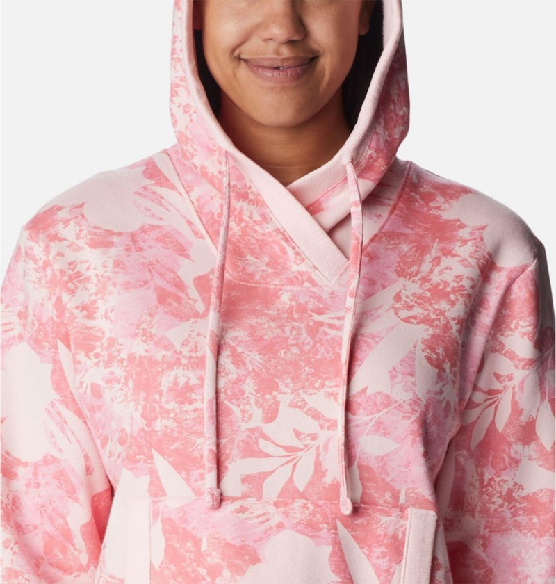 Columbia PFG Slack Water French Terry Women's Hoodie Pink | LKNUZP-590