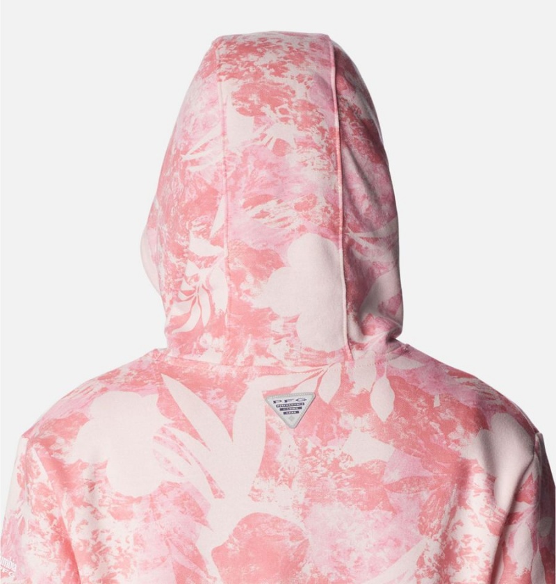 Columbia PFG Slack Water French Terry Women's Hoodie Pink | LKNUZP-590